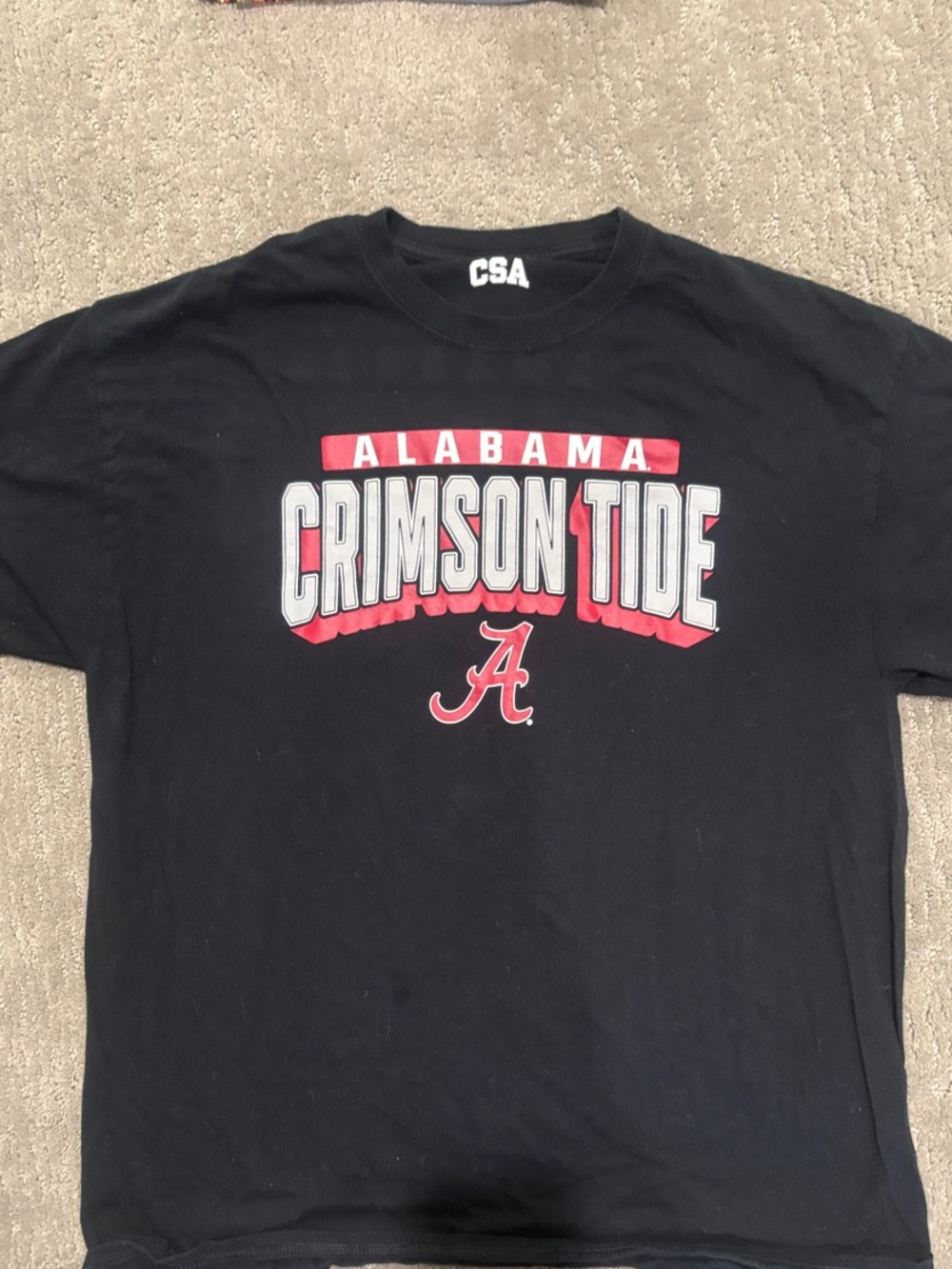 Alabama Crimson Tide Kids Black Graphic Tee by CSA